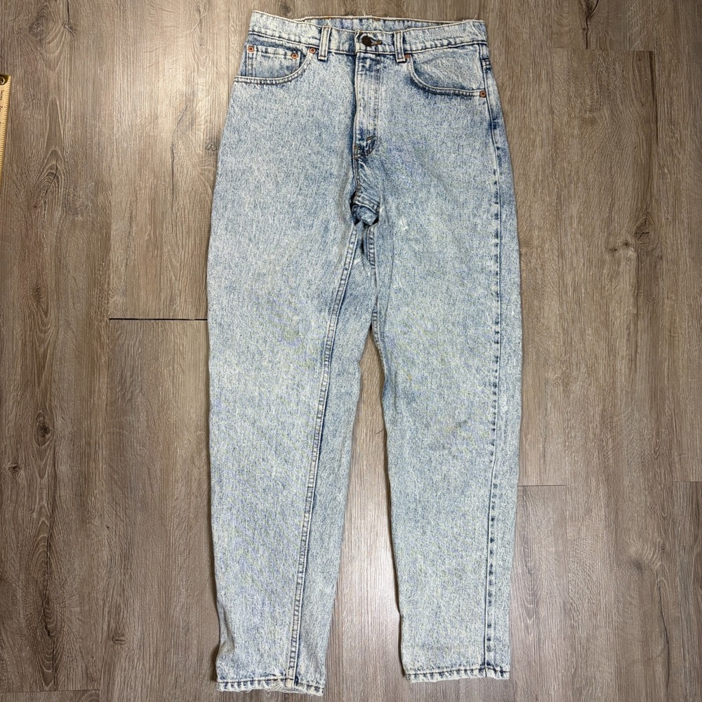 VTG Levis 550 Jeans Size 32x32 Acid Wash Denim 100% Cotton Tapered USA 90's